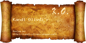 Kandl Olivér névjegykártya